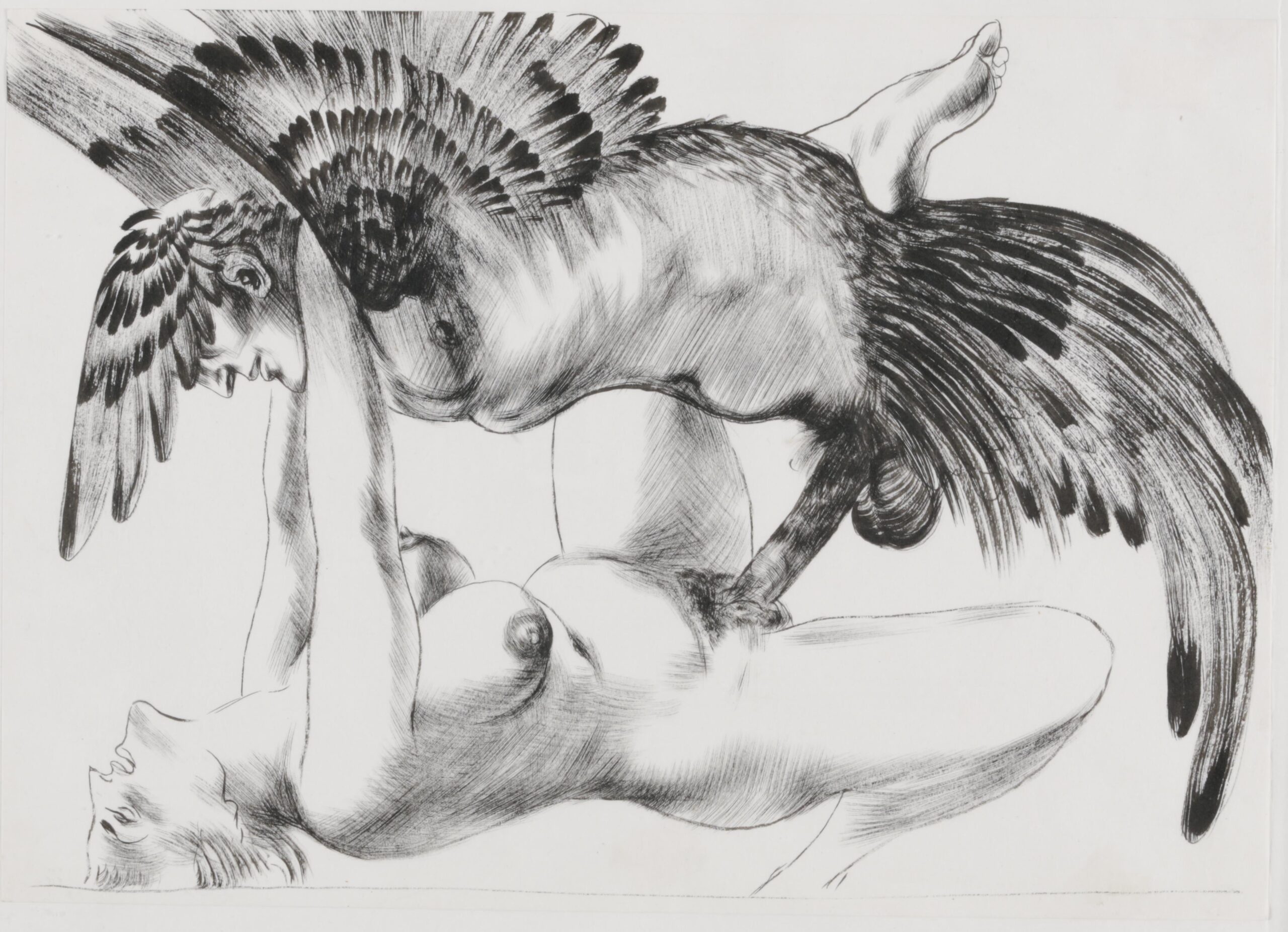 Besuch des Vogelmann, 21x30, Aigner Fritz_Kunsthandel Freller