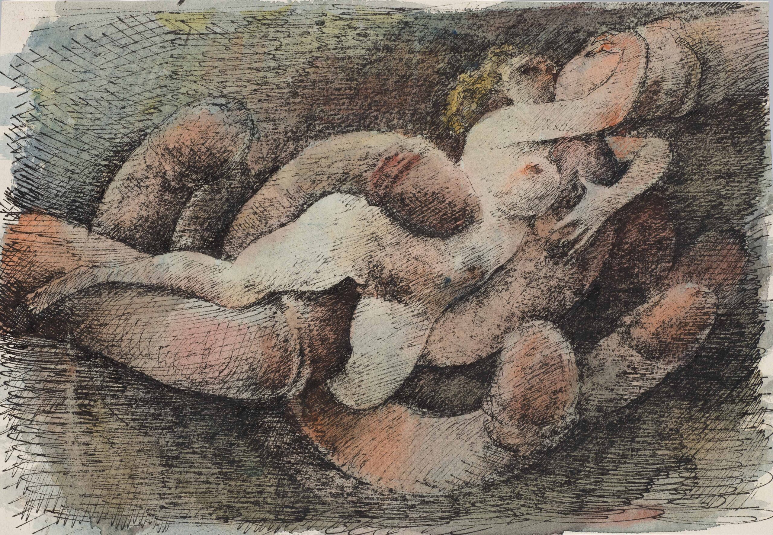 Erotische Szene, Querformat, Schatz Rudolf
