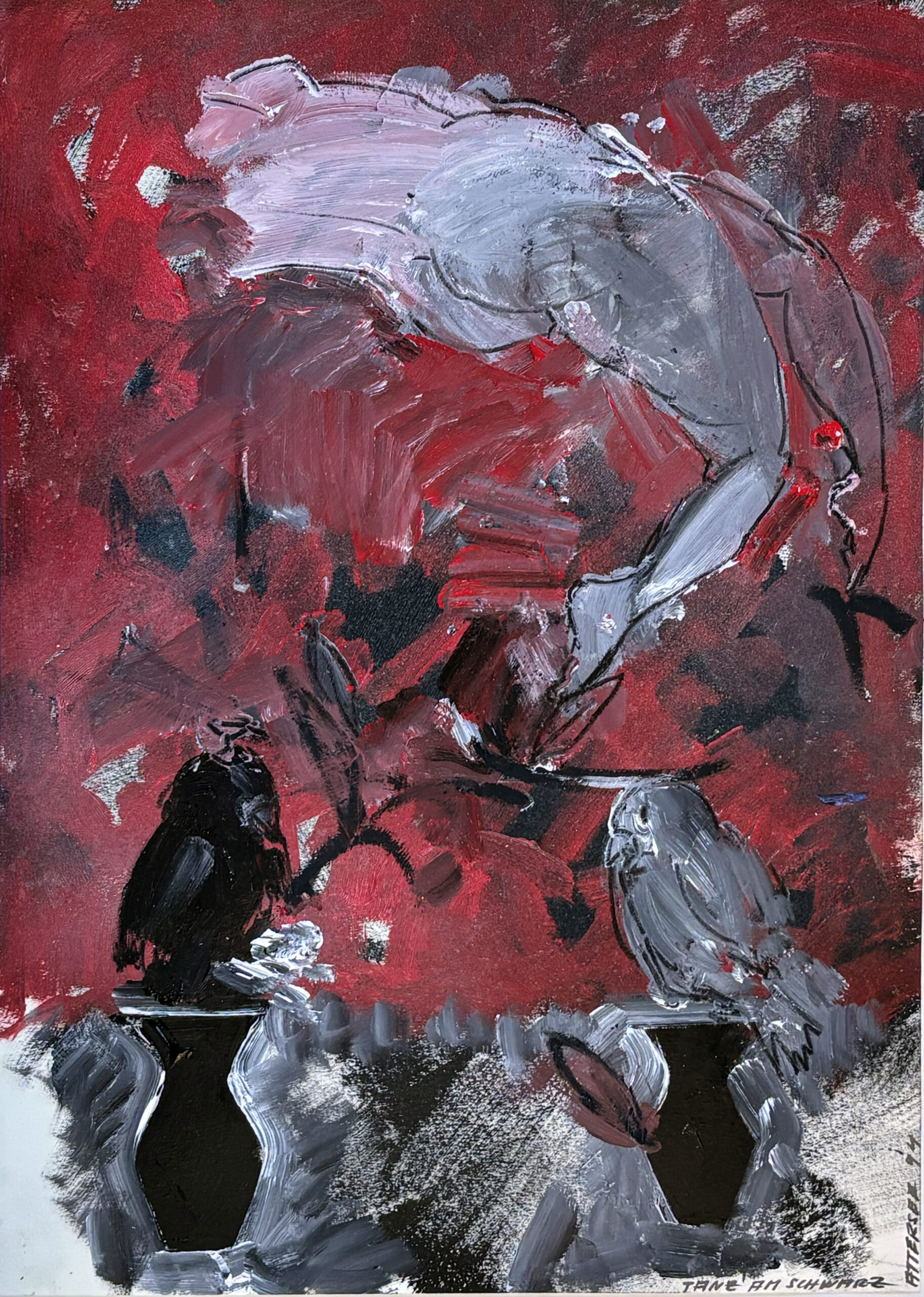 Tanz am Schwarz, 43,7x31,2, Attersee_Kunsthandel_Freller