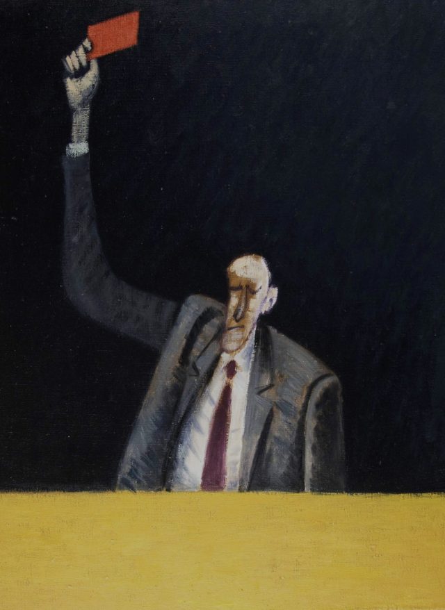 Die rote Karte, 2004, 80 x 60, Gerald Thomaschütz