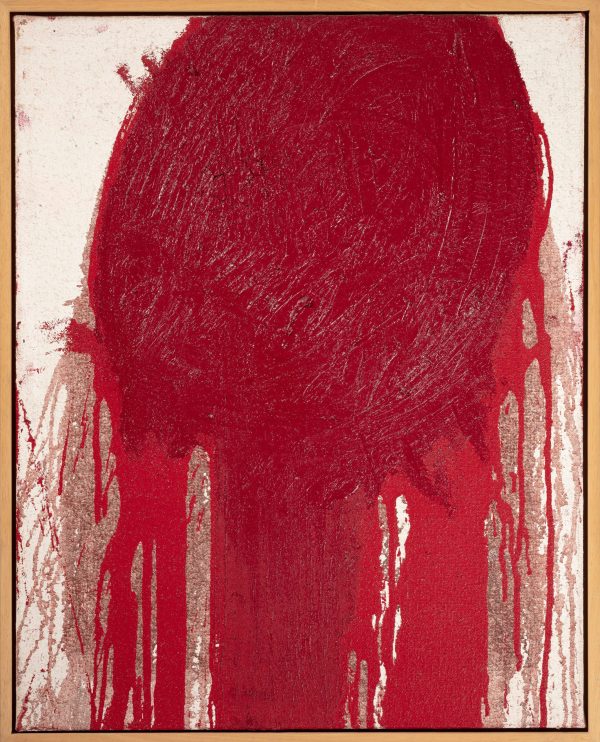 Schüttbild, 2000, 100x80cm, Hermann Nitsch web