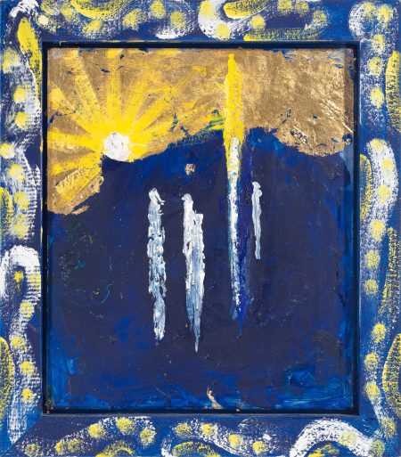 o.T., mit Rahmen,50x44,2, Leitner Gründberg